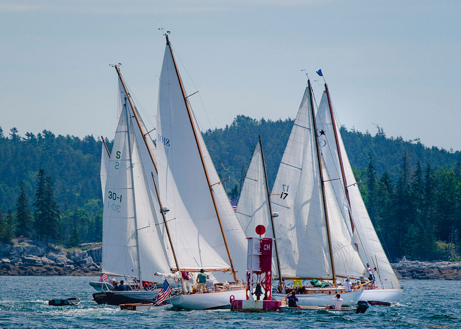 Castine Classic Yacht Race Start 2020